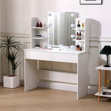 Load image into Gallery viewer, 139.5cm H Modern Hollywood Vanity Desk with Lighted Mirror Dressing Tables Living and Home