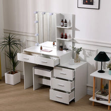 Load image into Gallery viewer, Hollywood Dressing Table Set with Large Lighted Mirror Living and Home