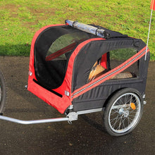 Load image into Gallery viewer, Red Waterproof Pet Trailer with Adjustable Handle and Reflective Safety Panels Living and Home