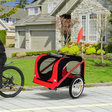 Load image into Gallery viewer, Red Waterproof Pet Trailer with Adjustable Handle and Reflective Safety Panels Living and Home