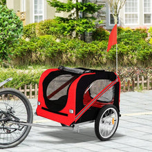Load image into Gallery viewer, Red Waterproof Pet Trailer with Adjustable Handle and Reflective Safety Panels Living and Home