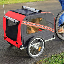 Load image into Gallery viewer, Red Waterproof Pet Trailer with Adjustable Handle and Reflective Safety Panels Living and Home