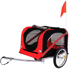 Load image into Gallery viewer, Red Waterproof Pet Trailer with Adjustable Handle and Reflective Safety Panels Living and Home