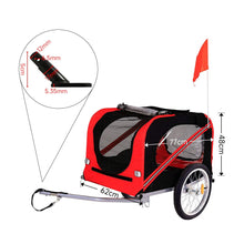 Load image into Gallery viewer, Red Waterproof Pet Trailer with Adjustable Handle and Reflective Safety Panels Living and Home