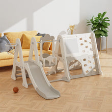 Load image into Gallery viewer, 8-in-1 Toddler Swing and Slide Set with Whiteboard and Building Block Baseplate Living and Home