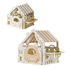Load image into Gallery viewer, Kids Plastic Playhouse with Built-in Storage Rack and Building Block Table Living and Home