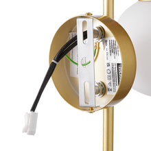 Load image into Gallery viewer, Golden Wall Light with Frosted Glass Shade