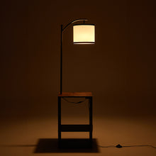 Load image into Gallery viewer, Modern Metal Floor Lamp Side Table 2 In 1