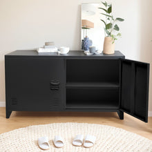 Load image into Gallery viewer, 119cm W Metal File Cabinet with Shelves for Home and Office Cabinets Living and Home