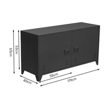 Load image into Gallery viewer, 119cm W Metal File Cabinet with Shelves for Home and Office Cabinets Living and Home