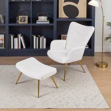 Load image into Gallery viewer, Accent Chair with Footstool Set