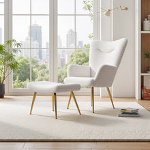 Load image into Gallery viewer, Accent Chair with Footstool Set