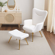 Load image into Gallery viewer, Accent Chair with Footstool Set