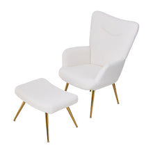 Load image into Gallery viewer, Accent Chair with Footstool Set