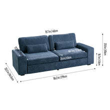 Load image into Gallery viewer, 2-Seater Chenille Upholstered Sofa with Pillows