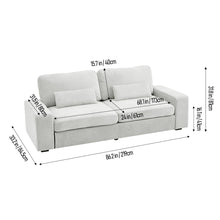 Load image into Gallery viewer, 2-Seater Chenille Upholstered Sofa with Pillows