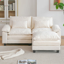 Load image into Gallery viewer, Green Corduroy Chaise Lounge Sofa Bed