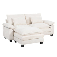 Load image into Gallery viewer, Green Corduroy Chaise Lounge Sofa Bed