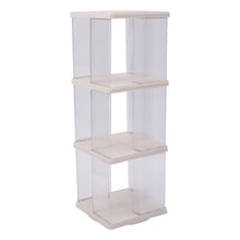 Load image into Gallery viewer, 3-Tier Plastic Square Rotating Bookshelf