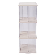 Load image into Gallery viewer, 3-Tier Plastic Square Rotating Bookshelf
