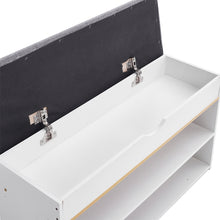 Load image into Gallery viewer, 3-Tier Shoe Storage Bench with Padded Seat