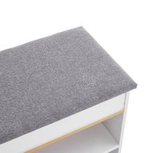 Load image into Gallery viewer, 3-Tier Shoe Storage Bench with Padded Seat