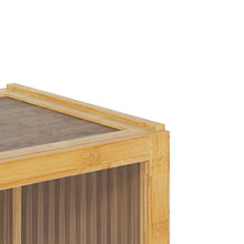 Load image into Gallery viewer, 3-Tier Narrow Bookcase Storage Cabinet with Acrylic Door