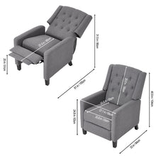 Load image into Gallery viewer, Single Upholstered Sofa Pushback Recliner Chair Armchair