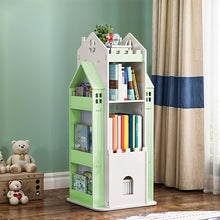Load image into Gallery viewer, 4-Tier Castle Kids Rotating Bookshelf