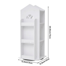 Load image into Gallery viewer, 4-Tier Castle Kids Rotating Bookshelf