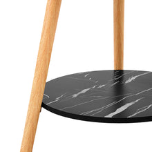 Load image into Gallery viewer, Double-Tier Round Wooden Side Table