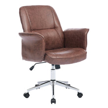 Load image into Gallery viewer, Retro-style Office Chair with Armrests and Casters