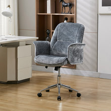 Load image into Gallery viewer, Retro-style Office Chair with Armrests and Casters
