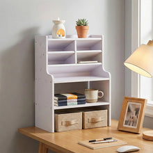 Load image into Gallery viewer, White Desktop Storage Shelf