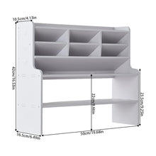 Load image into Gallery viewer, White Desktop Storage Shelf