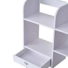 Load image into Gallery viewer, White Desktop Storage Shelf with Drawer