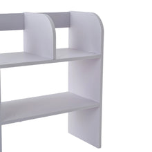 Load image into Gallery viewer, White Desktop Storage Shelf with Drawer