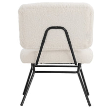 Load image into Gallery viewer, H 80cm Faux Wool Cocktail Chair Metal Frame Occasional Chair Cocktail Chairs Living and Home
