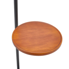 Load image into Gallery viewer, Modern Adjustable Arc Floor Lamp with Wood Tray Floor Lamps Living and Home