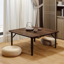 Load image into Gallery viewer, Contemporary Square Wooden Folding Coffee Table Coffee Tables Living and Home Brown 80cm W x 80cm D x 35cm H