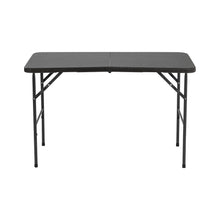 Load image into Gallery viewer, 3ft W Rectangular Black Folding Table Rattan Plastic for Outdoor Garden Dining Tables Living and Home