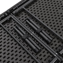 Load image into Gallery viewer, 3ft W Rectangular Black Folding Table Rattan Plastic for Outdoor Garden Dining Tables Living and Home
