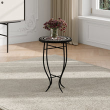 Load image into Gallery viewer, Outdoor Mosaic Accent Side Table Plant Stand