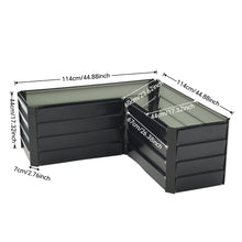 Load image into Gallery viewer, Outdoor Metal L-Shaped Raised Garden Bed