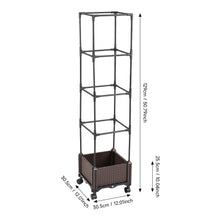 Load image into Gallery viewer, Raised Garden Bed Planter Box with Trellis and Wheels