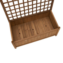 Load image into Gallery viewer, Wood Planter Raised Garden Bed with Trellis & Hanging Roof