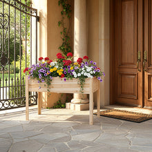 Load image into Gallery viewer, Elevated Rectangular Raised Garden Bed with Drainage Holes