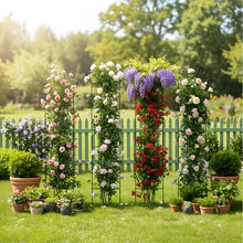 Load image into Gallery viewer, 4-Pack Outdoor Metal Trellis Set for Climbing Plants