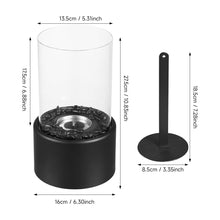 Load image into Gallery viewer, Electric Fireplace Glass Burning LED Flame Stove Fire Heater Tabletop Fire Pit