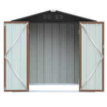 Load image into Gallery viewer, Large Galvanized Steel Lockable Apex Metal Shed